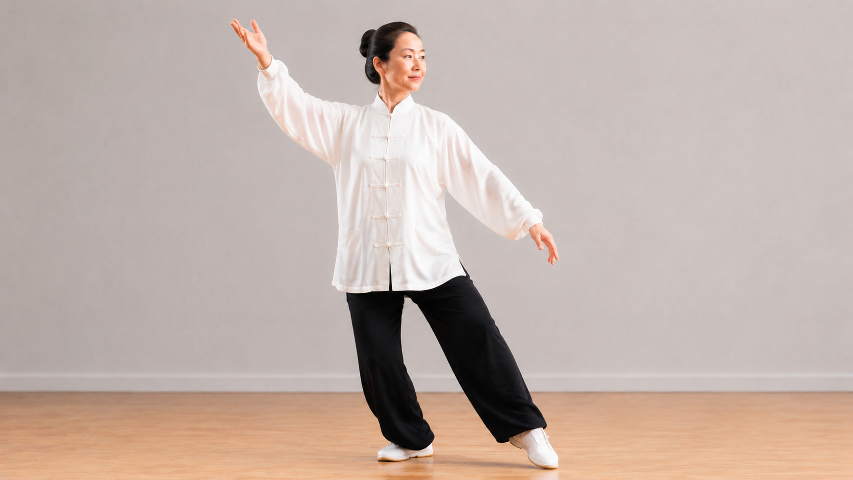 White Crane Spreads Wings tai chi exercise demonstration